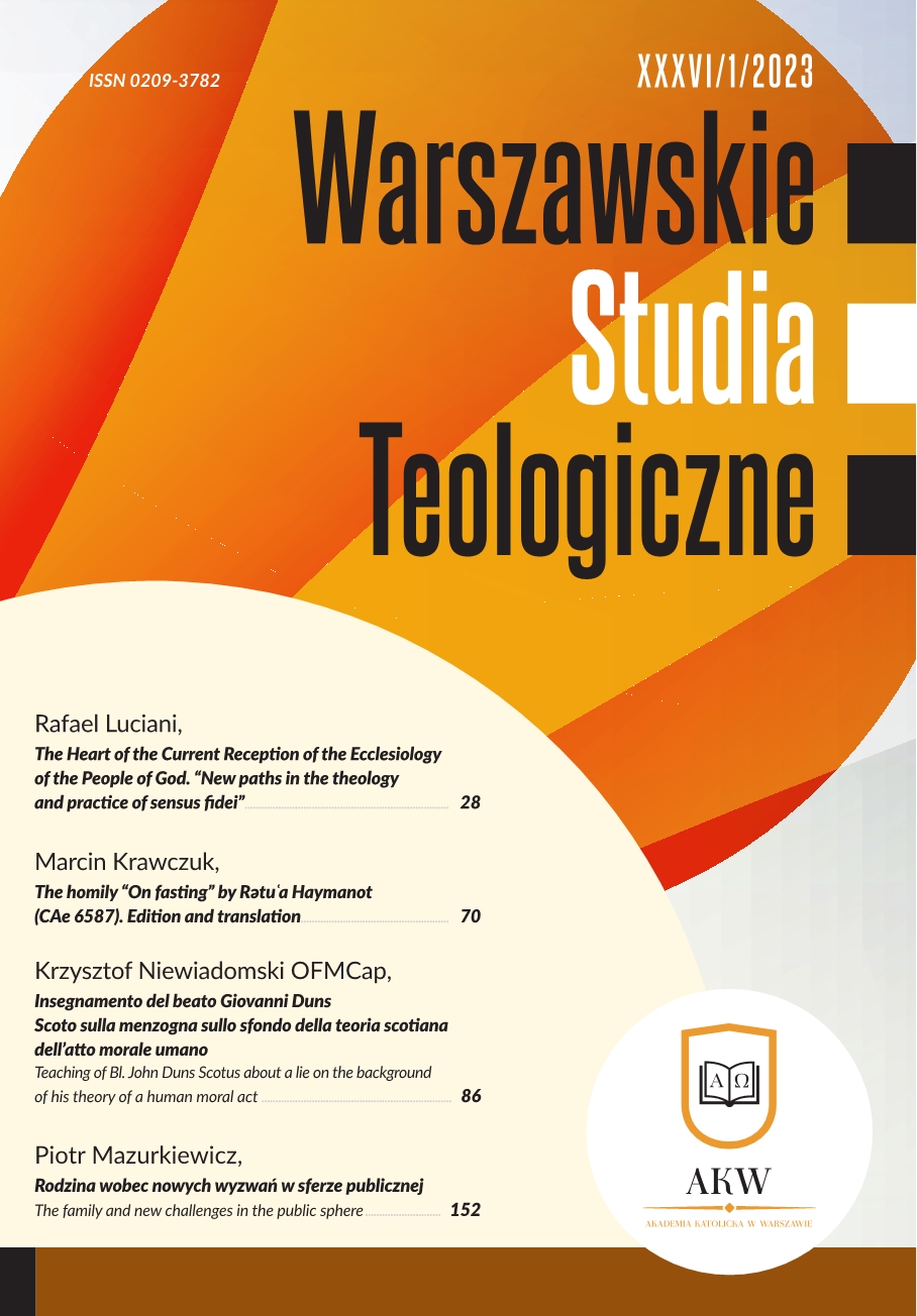 Imię wszystkim imion „Jam jest, który Jest” - pomiędzy logiką, metafizyką a ethosofią