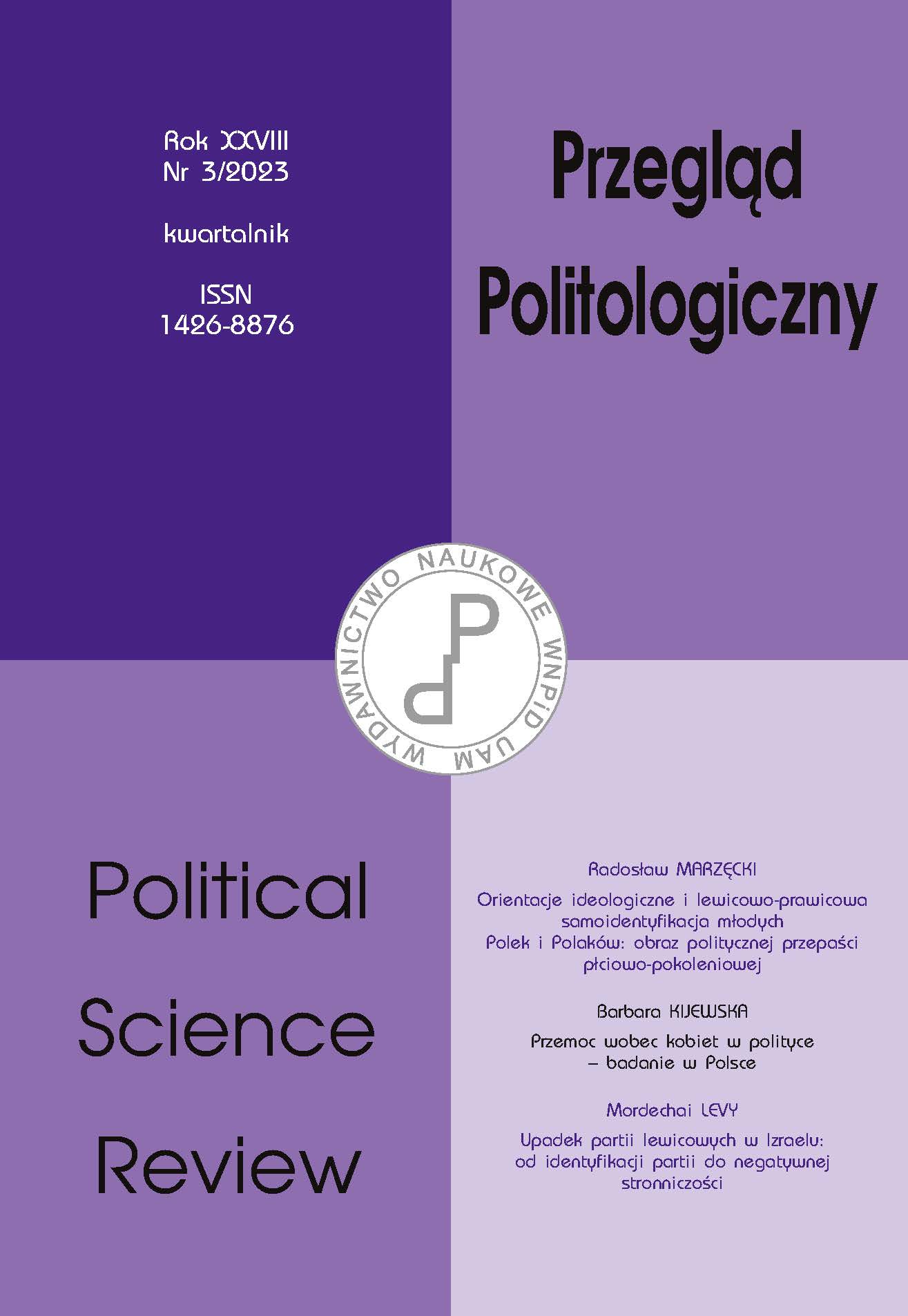 Ideological orientations and left-right self-identifications of young Polish men and women: an image of the political gender-generation gap Cover Image