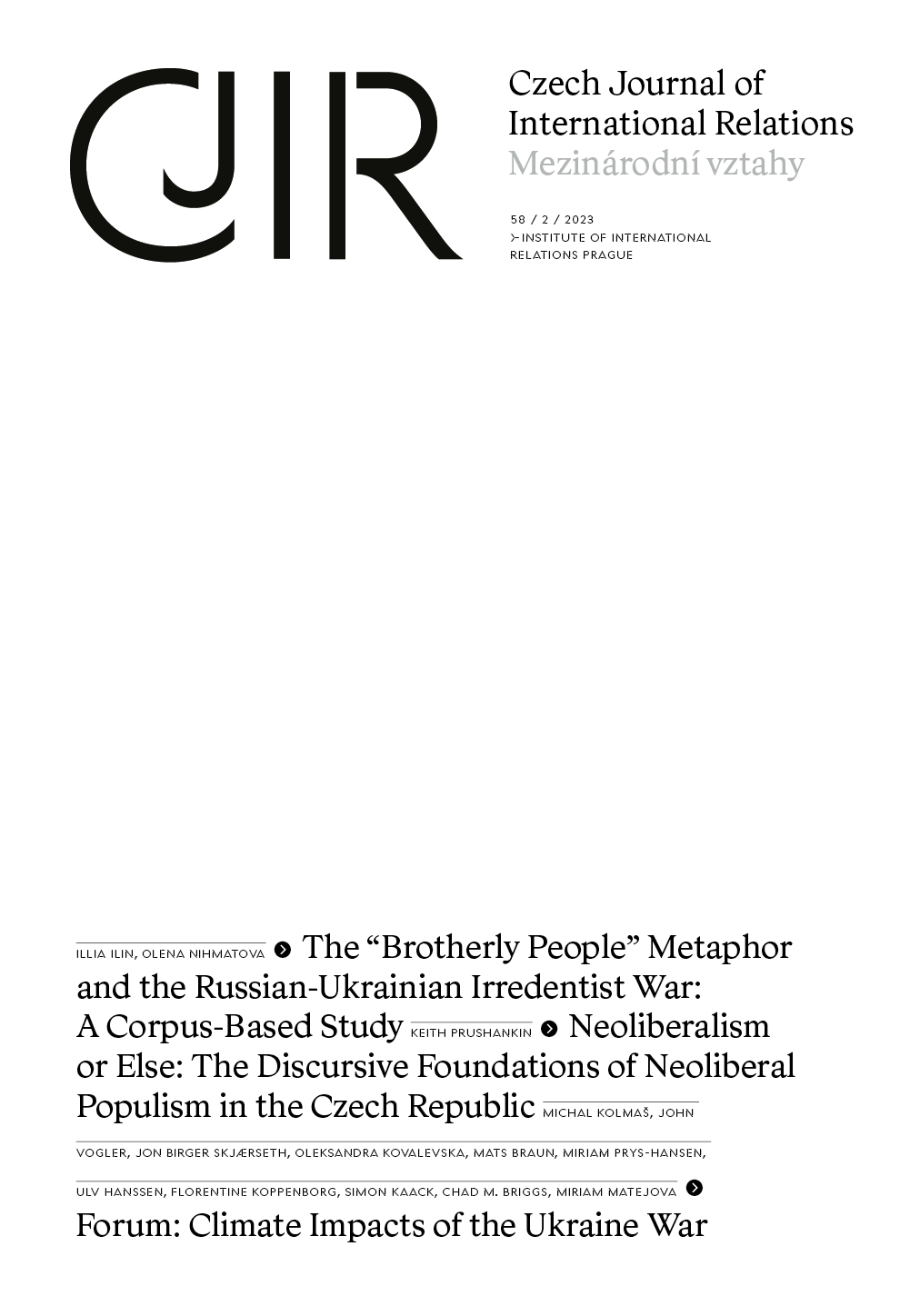 Neoliberalism or Else: The Discursive Foundations of Neoliberal Populism in the Czech Republic