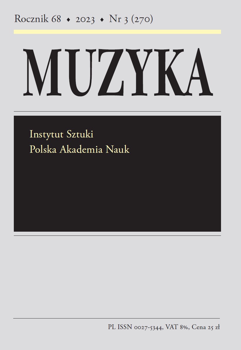 Musical Life at the Canons Regular Church of St George in Warsaw in Light of the Accounts Book of the Guardian Angels Confraternity (1743–1771) Cover Image