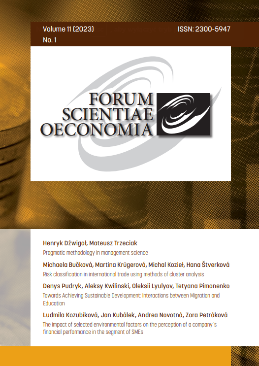 The impact of selected environmental factors on the perception
of a company’s financial performance in the SME segment Cover Image