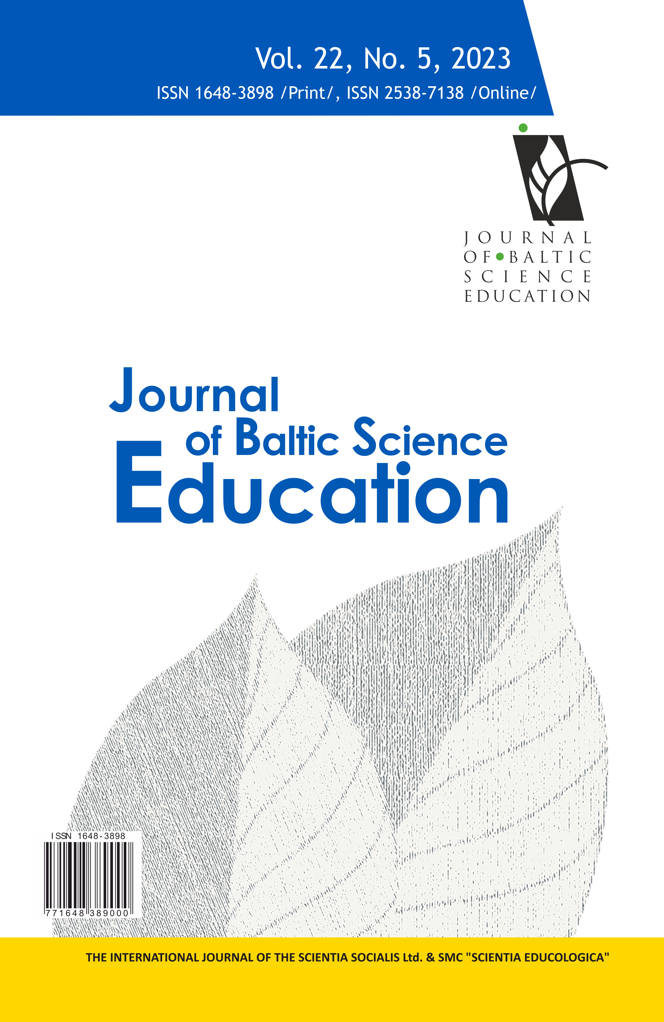 PERCEPTIONS OF PRIMARY PRE-SERVICE TEACHERS IN THE UTILIZATION OF PLANT IDENTIFICATION APPS AS EDUCATIONAL TOOLS Cover Image