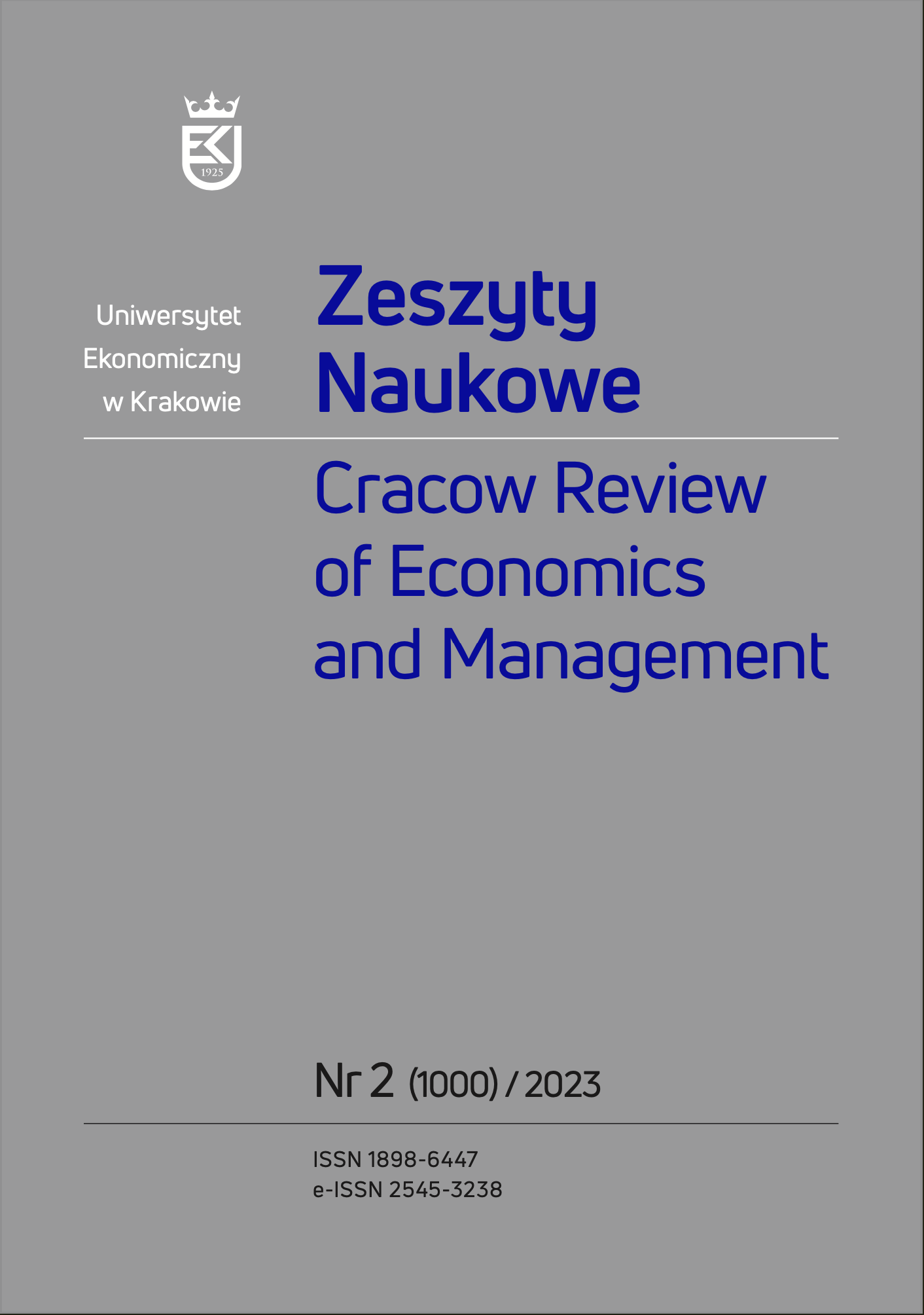 An Estimation of the Efficiency
of Public Research Institutes
in Poland: The DEA Approach Cover Image