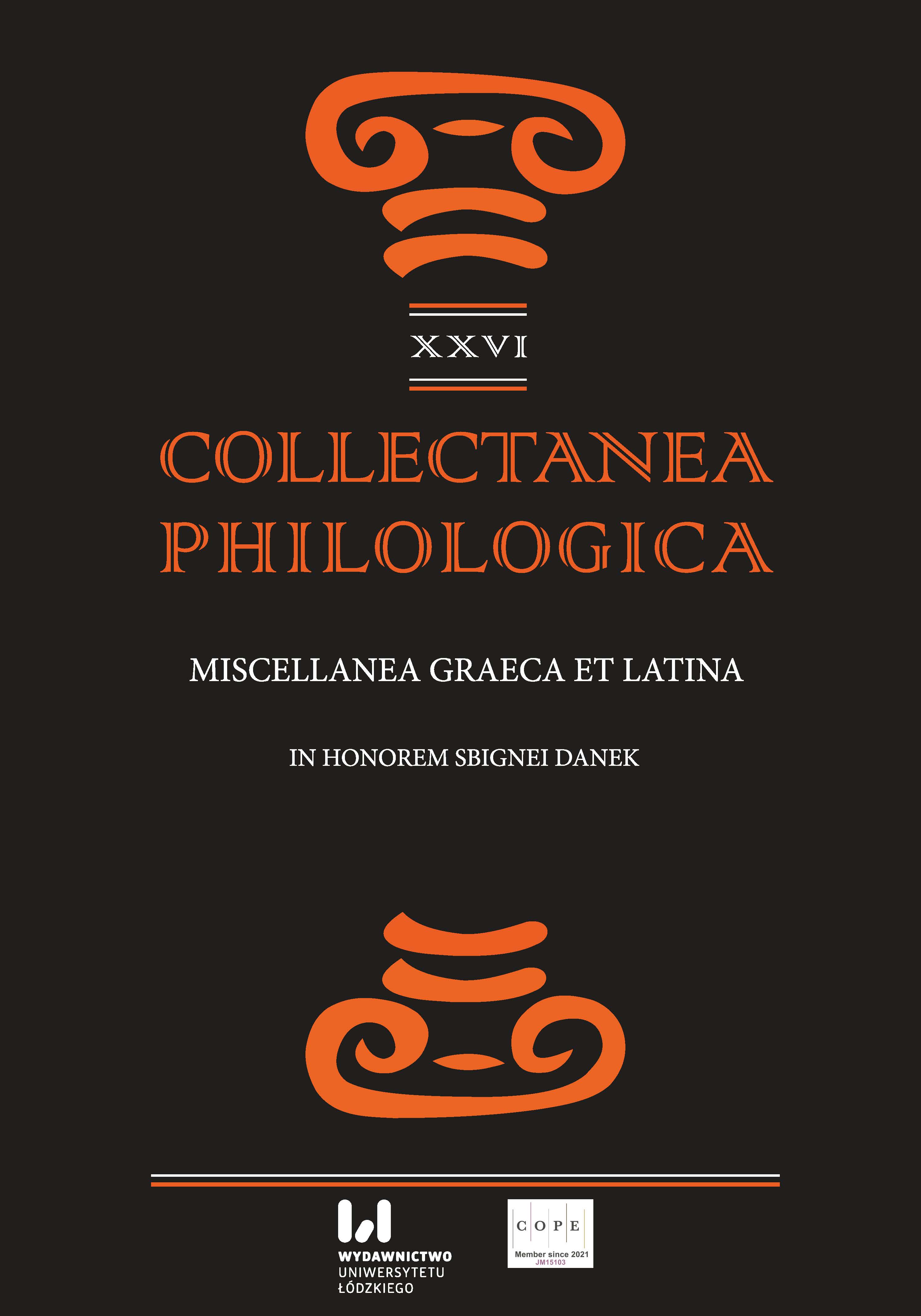 “Philosophy – The Work of the Hellenes”. The Prologue of Diogenes Laertius Cover Image