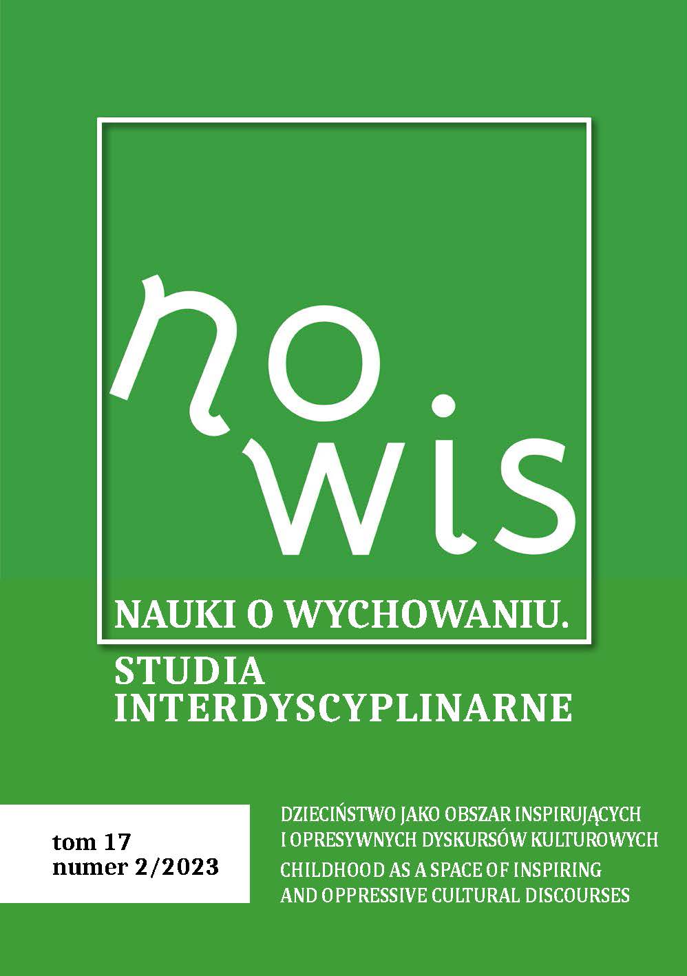 Preschool as a Shared Place. About the Fundamental Values of the University Preschool in Gdansk Cover Image