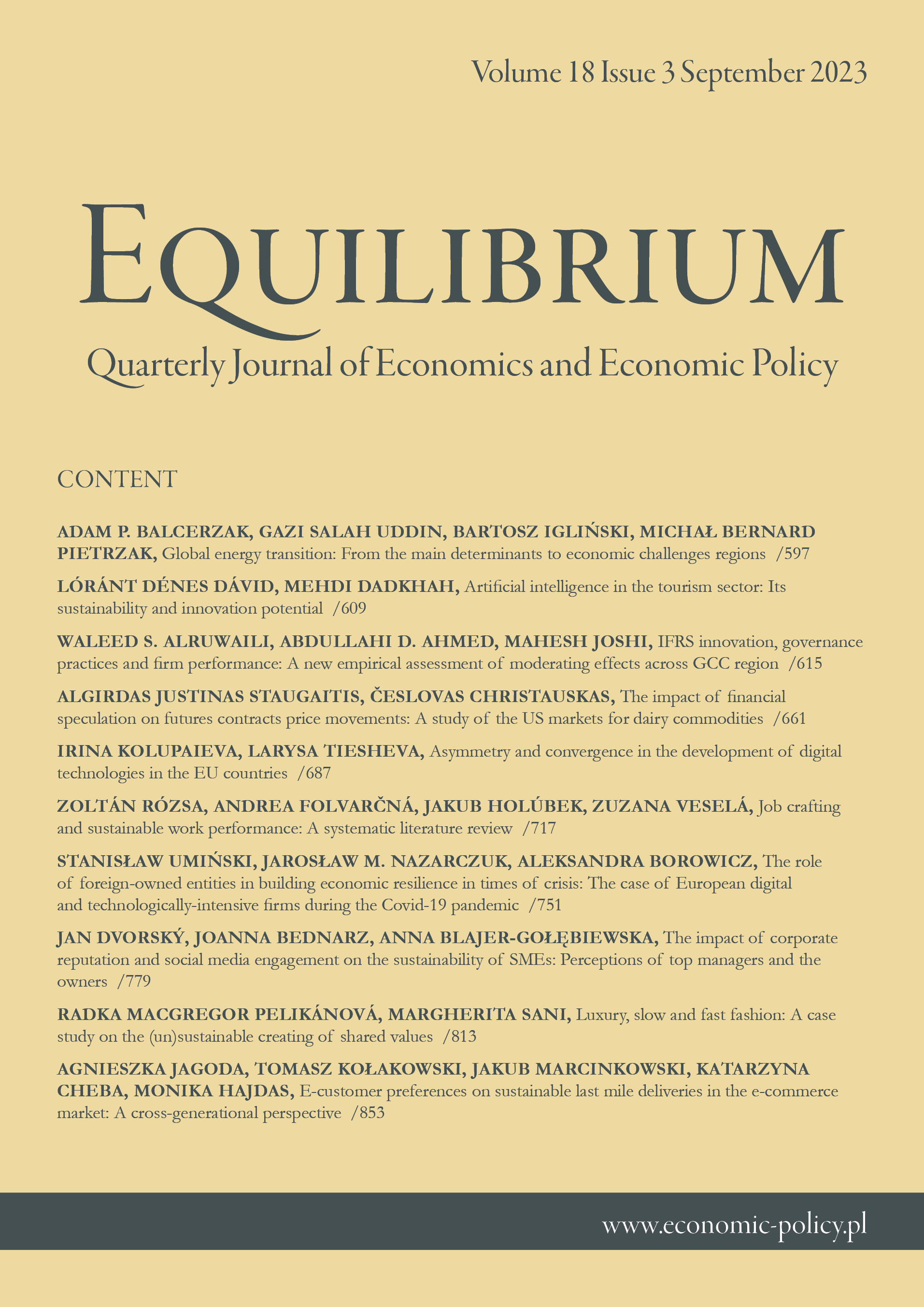 IFRS innovation, governance practices and firm performance: A new empirical assessment of moderating effects
across GCC region Cover Image