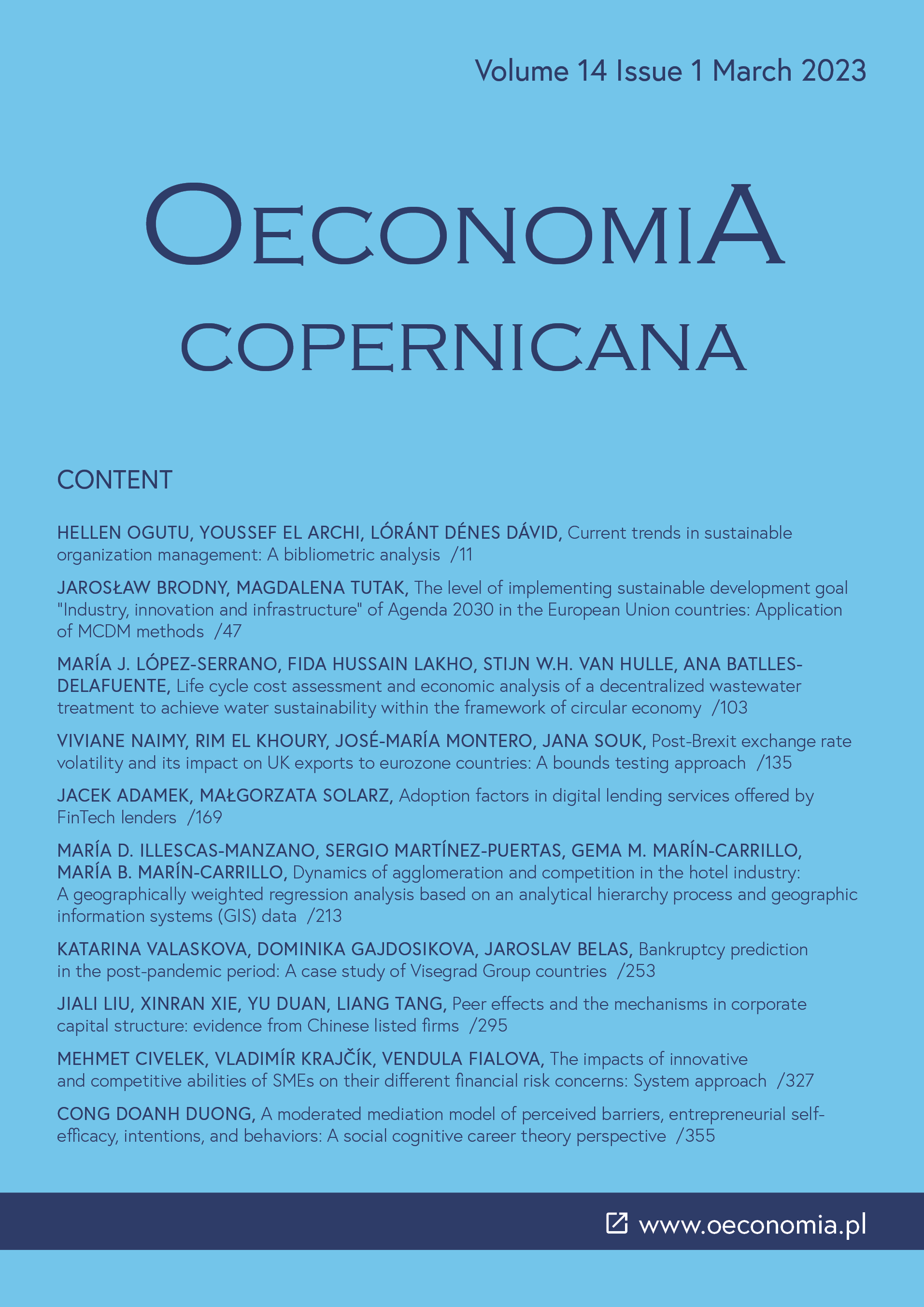 Current trends in sustainable organization management: A bibliometric analysis Cover Image