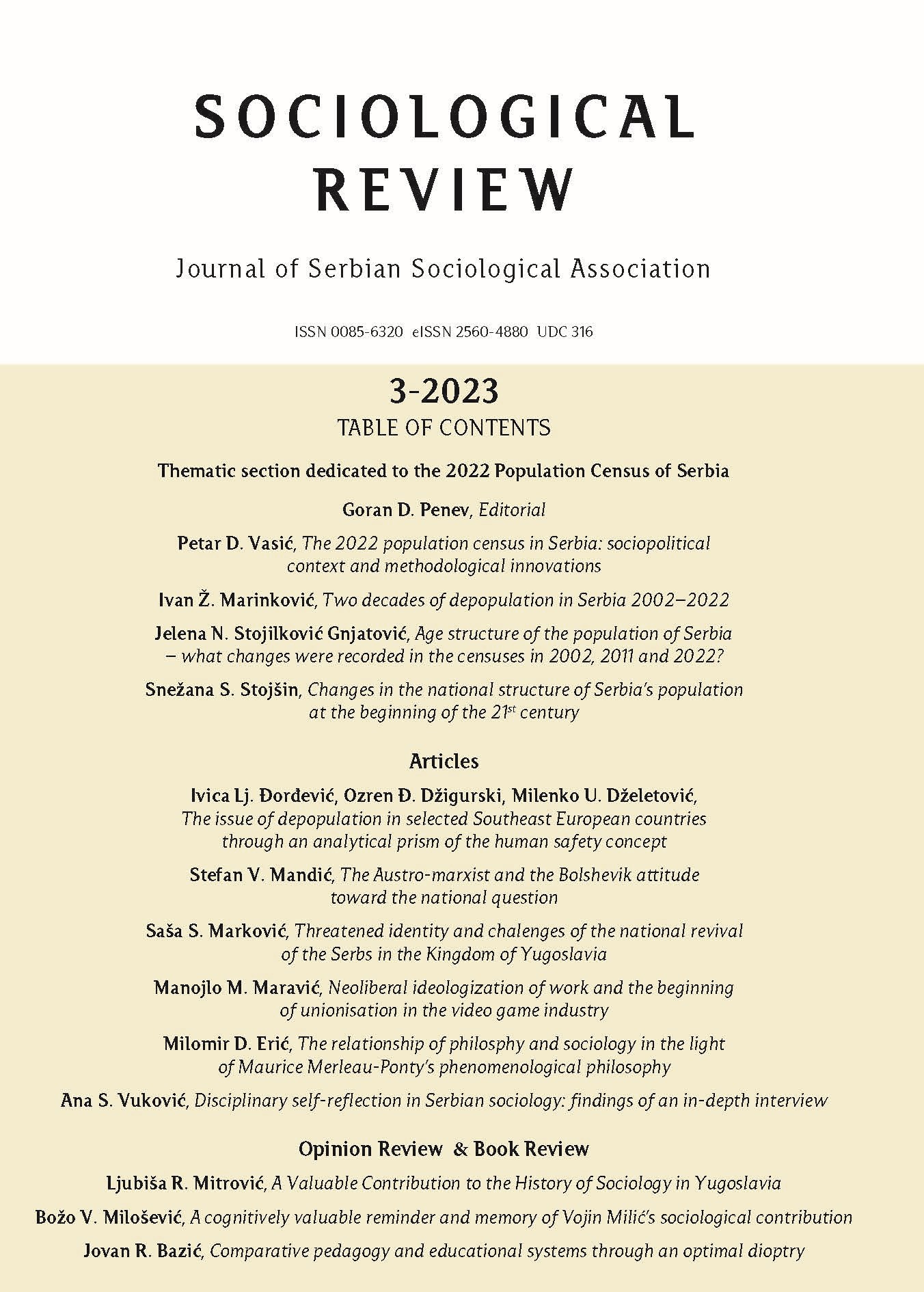 The 2022 population census in Serbia: sociopolitical context and methodological innovations