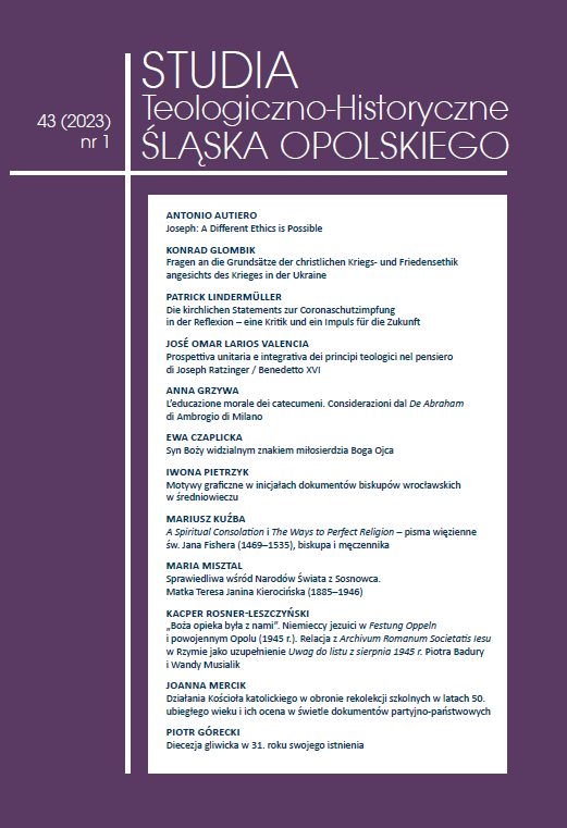 Fragen an die Grundsätze der christlichen
Kriegs- und Friedensethik angesichts des Krieges in der Ukraine