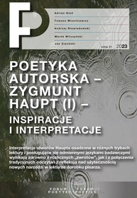 Elementary memory and its limits. Element and detail in Zygmunt Haupt’s prose Cover Image