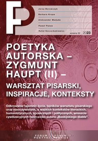 “Manuscripts don’t burn:” The reconstruction of the text of Zygmunt Haupt’s short story Zołota hramota Cover Image