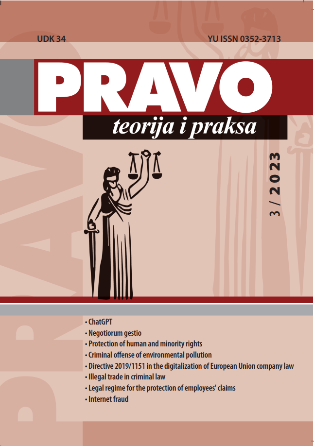 CRIMINAL OFFENSE OF ENVIRONMENTAL POLLUTION IN THE CRIMINAL LEGISLATION OF THE REPUBLIC OF SERBIA AND THE REPUBLIC OF CROATIA