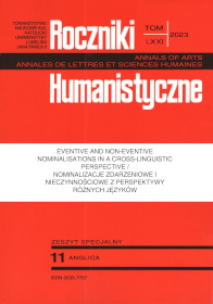 The Structure of r-Nominals in -nie/-cie in Polish and the Factors Conditioning Their Emergence Cover Image