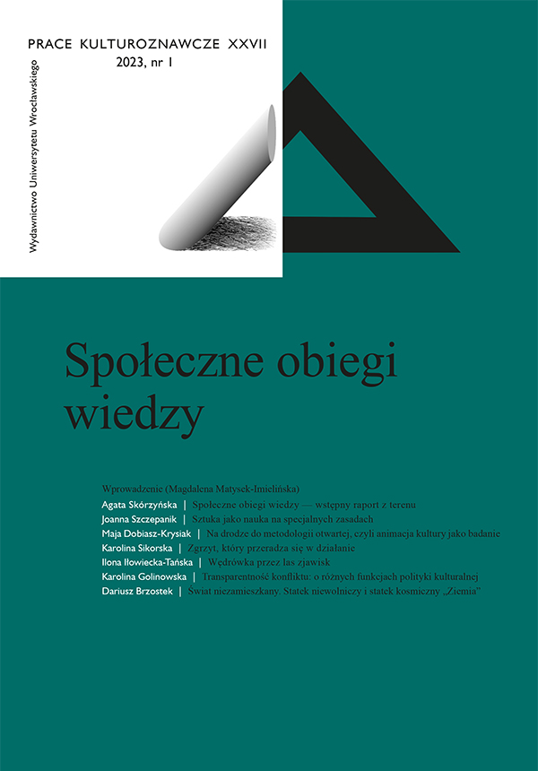Towards an open methodology: Culture animation as research. The case of the activities of “Pracownia” from Olsztyn Cover Image