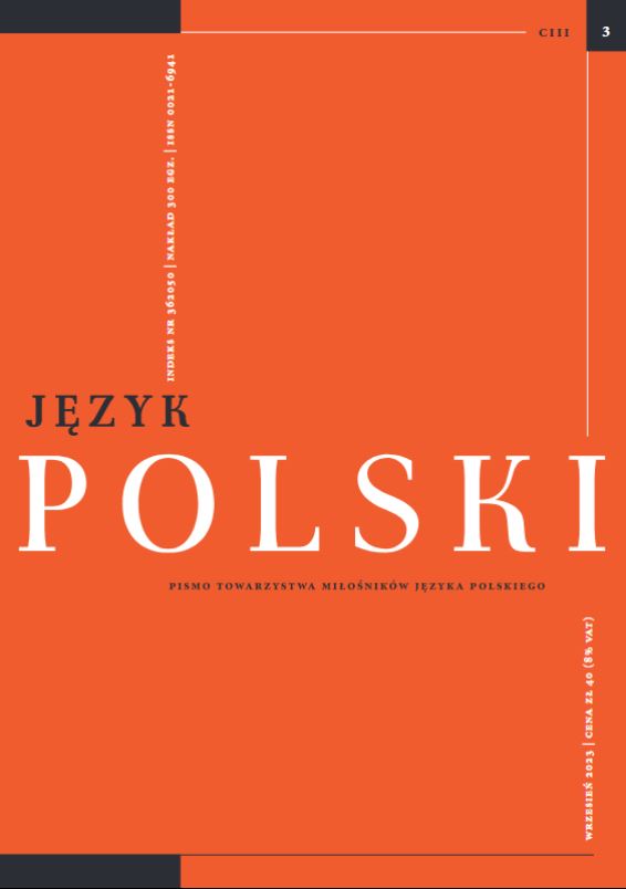 The conversion of Russian text into the characters of the Polish alphabet in the posts of Polish Internet users Cover Image