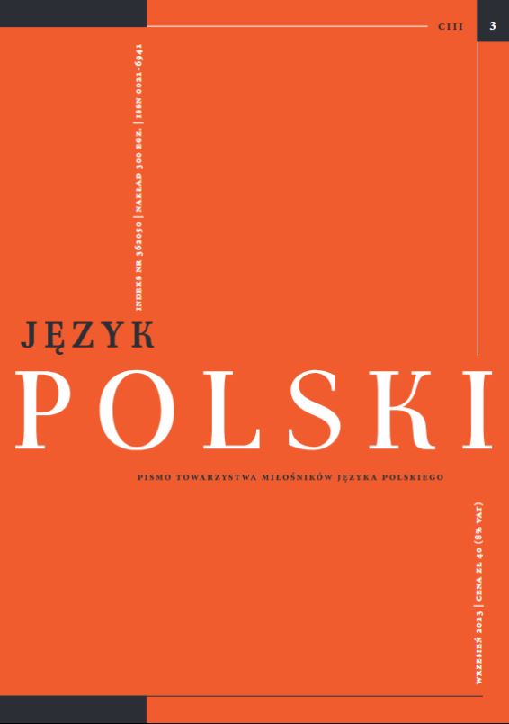 The effects of using chronologization in research on the lexicographic description of borrowed lexis (based on the material of the 19th century Dokładny słownik języka polskiego i ruskiego) Cover Image