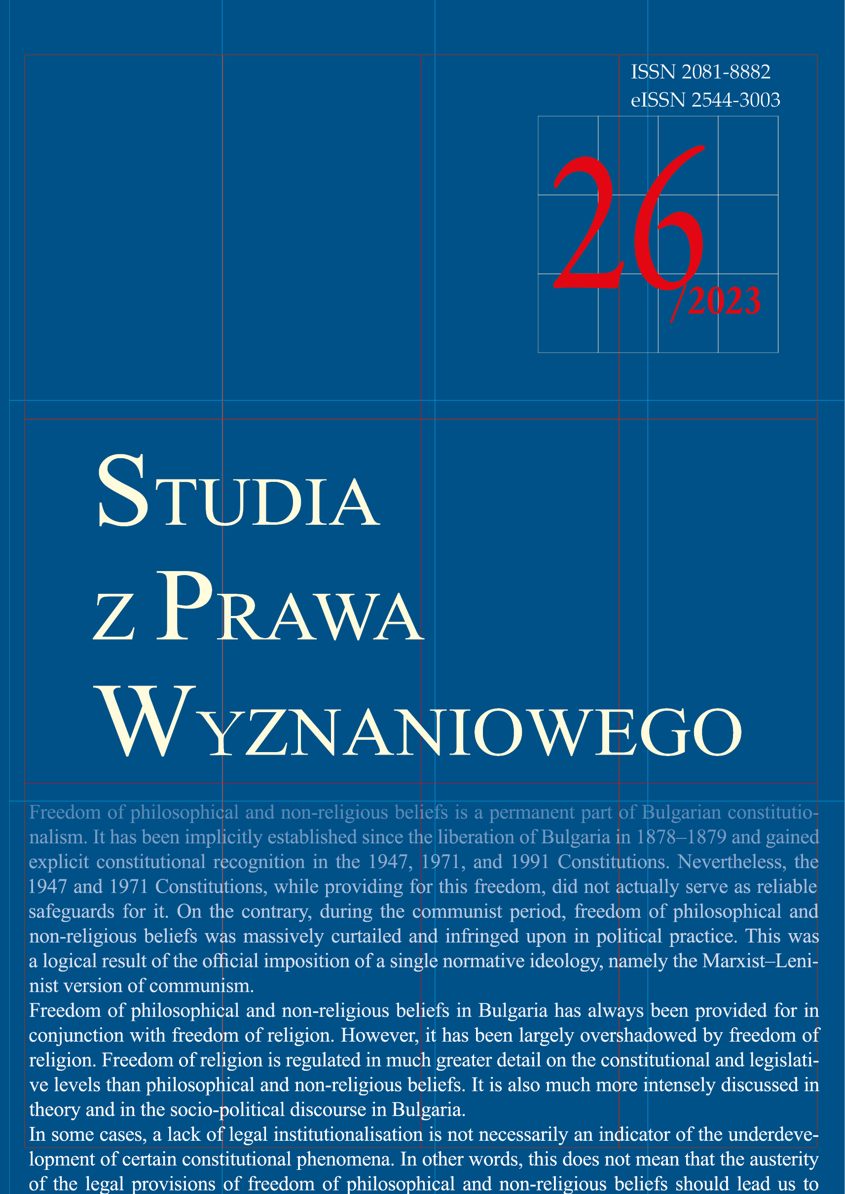 International Conference "Current problems of State-Church relations and State secularity in Poland in the international context", Warsaw, April 15, 2023 Cover Image