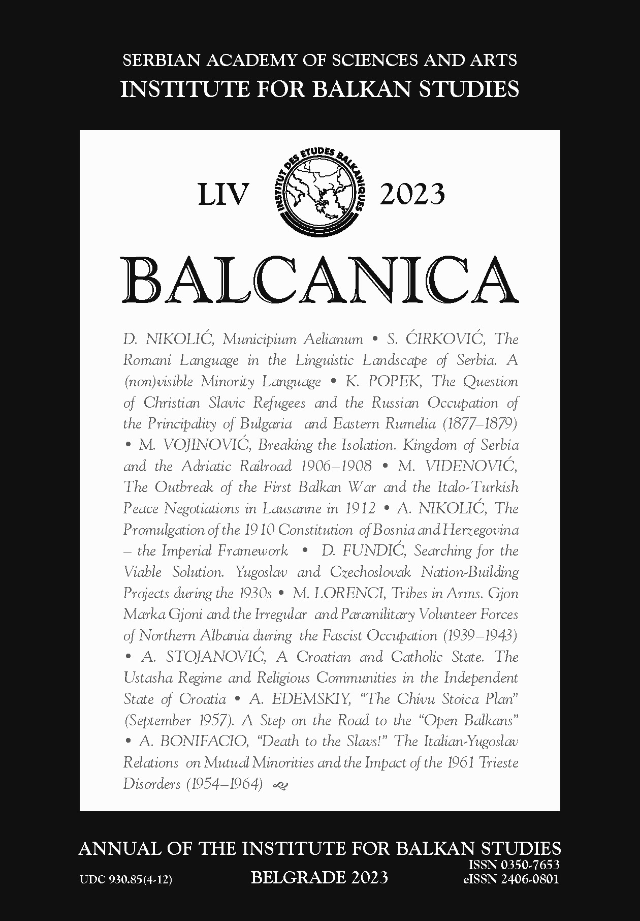 Breaking the Isolation. Kingdom of Serbia and the Adriatic Railroad 1906–1908