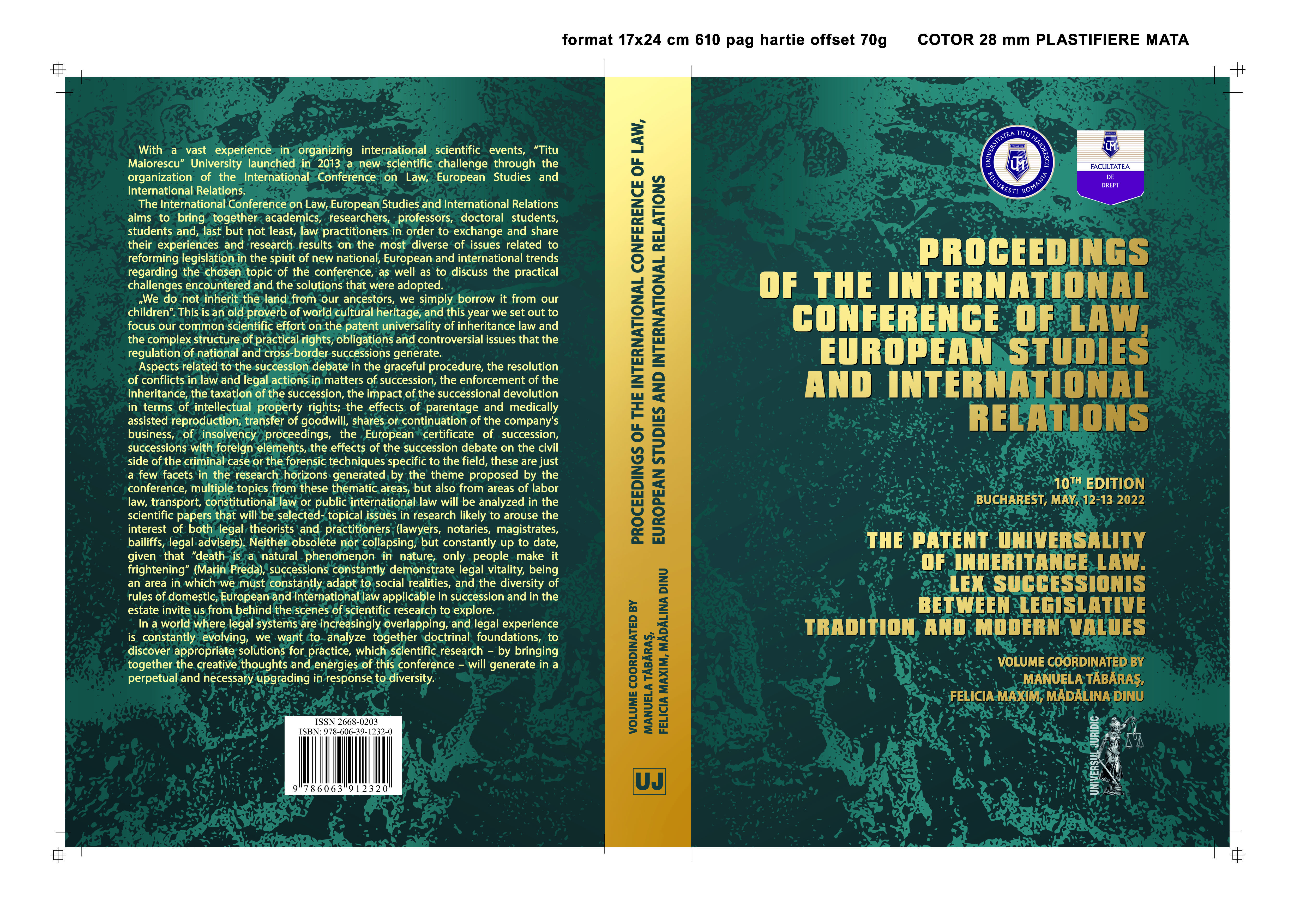 THE PERCEPTION AND DIMENSIONS OF DOMESTIC VIOLENCE IN THE RURAL ENVIRONMENT AND ITS EFFECTS ON THE INHERITANCE Cover Image