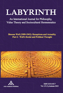 On the Utopia of The End of Alienation. Hannah Arendt (Mis)reading Simone Weil and Karl Marx Cover Image