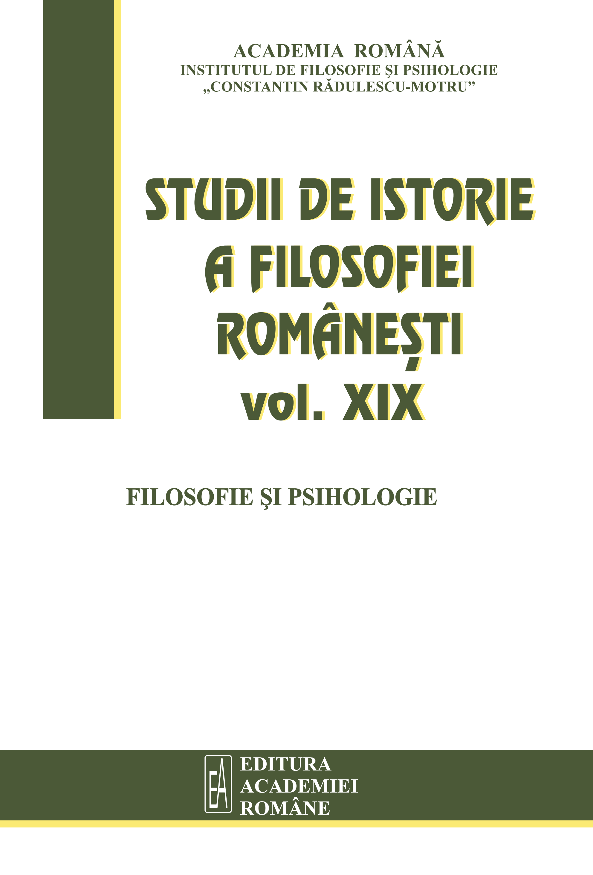 Proiectul lui C. Rădulescu-Motru de fundamentare a psihologiei ca știință a naturii