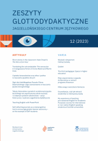 TEKSTY HISTORYKÓW RZYMSKICH
NA LEKTORACIE JĘZYKA ŁACIŃSKIEGO WE WSPÓŁCZESNEJ SZKOLE WYŻSZEJ I W DAWNYM POLSKIM SZKOLNICTWIE – ZARYS HISTORYCZNY I WYBRANE ZAGADNIENIA DYDAKTYCZNE