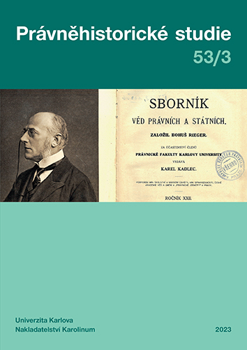 Czech Legal Terminology on Its Way Towards Leopold Heyrovský Cover Image