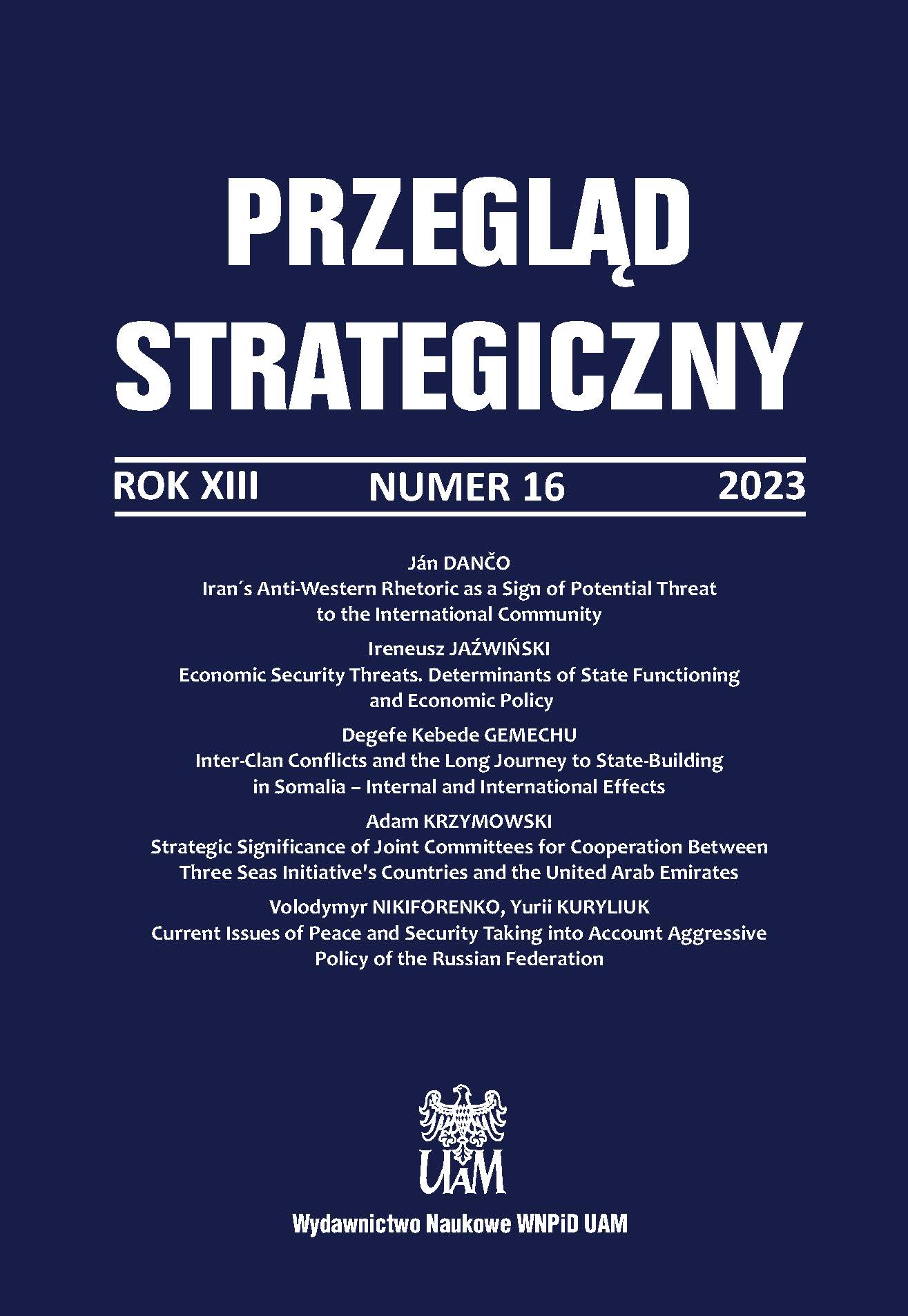 Analysis of Potential Threats to the Critical Infrastructure of the 31st Tactical Air Base, in the Context of the Security of the Poznan Agglomeration Cover Image