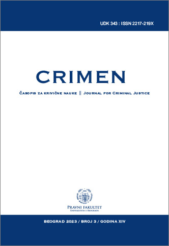 GUILT OF MINORS IN THE LEGISLATION OF BOSNIA AND HERZEGOVINA - SHORTCOMINGS AND DILEMMAS - Cover Image