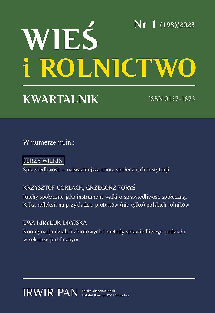 Ruchy społeczne jako instrument walki
o sprawiedliwość społeczną. Kilka refleksji na
przykładzie protestów (nie tylko) polskich rolników