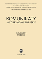Religious administration of the Gdańsk Voivodeship towards the allocation
of bells from post-Evangelical temples in Powiśle (Vistula Region) after
1945. Case study Cover Image