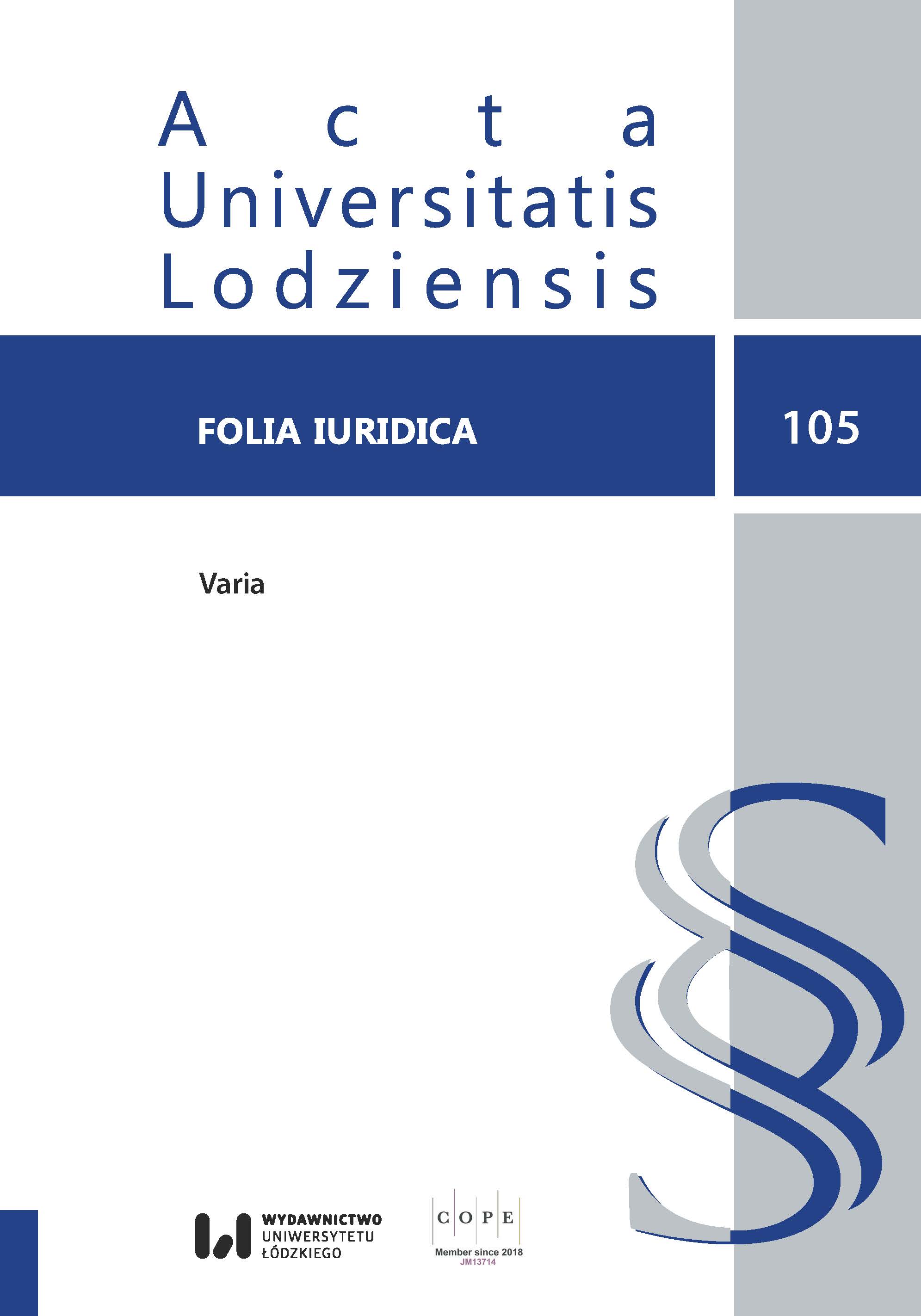 Eric Voegelin’s Authoritarian State Against the Background of His Critique of Hans Kelsen’s Pure Theory of Law Cover Image