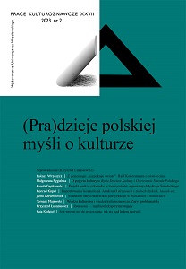 O pojęciu kultury w Rysie Dzieiow Kultury i Oswiecenia Narodu Polskiego (1816) Ignacego Lubicz Czerwińskiego (1749-1834)