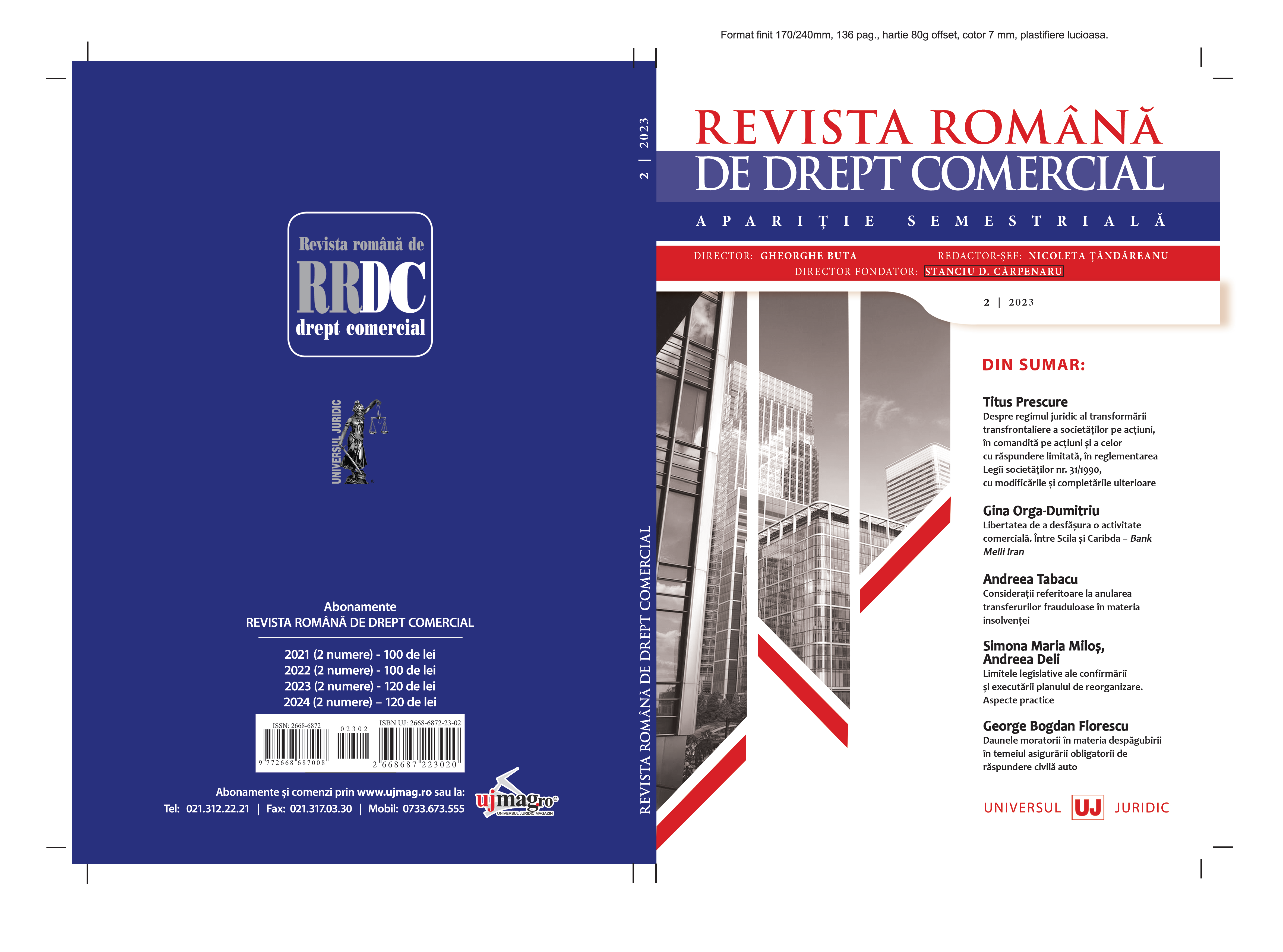 National Conference on Commercial Law „Stanciu D. Cărpenaru”, 3rd Edition Cover Image