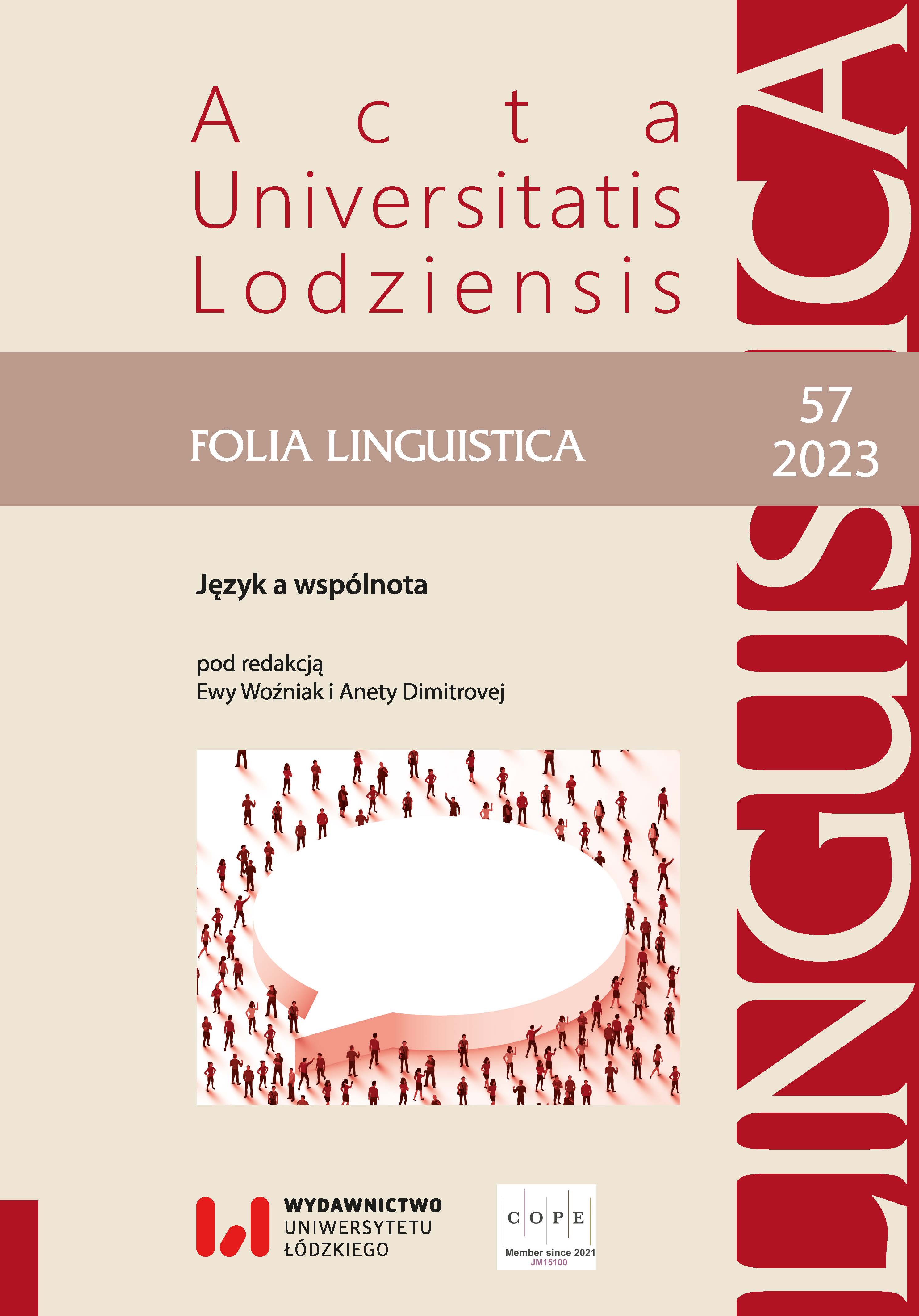 ”Zdawać się, zdać się” [to seem, to purport (imperf./perf.)] and ”wydawać się, wydać się” [to appear, to seem (imperf./perf.)] in “The Doll” by Bolesław Prus. A syntactic, semantic, and functional analysis Cover Image