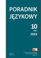 REVIEWERS OF “PORADNIK JĘZYKOWY” (“THE LINGUISTIC GUIDE”) IN 2023 Cover Image