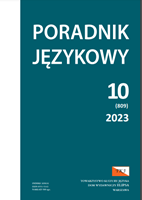 RECENZENCI „PORADNIKA JĘZYKOWEGO” W ROKU 2023