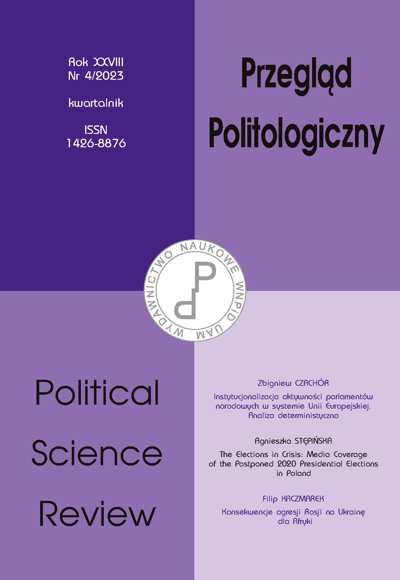 Anniversary Resolutions of the Polish Sejm and Senate as the Subject of Political Science Research Cover Image