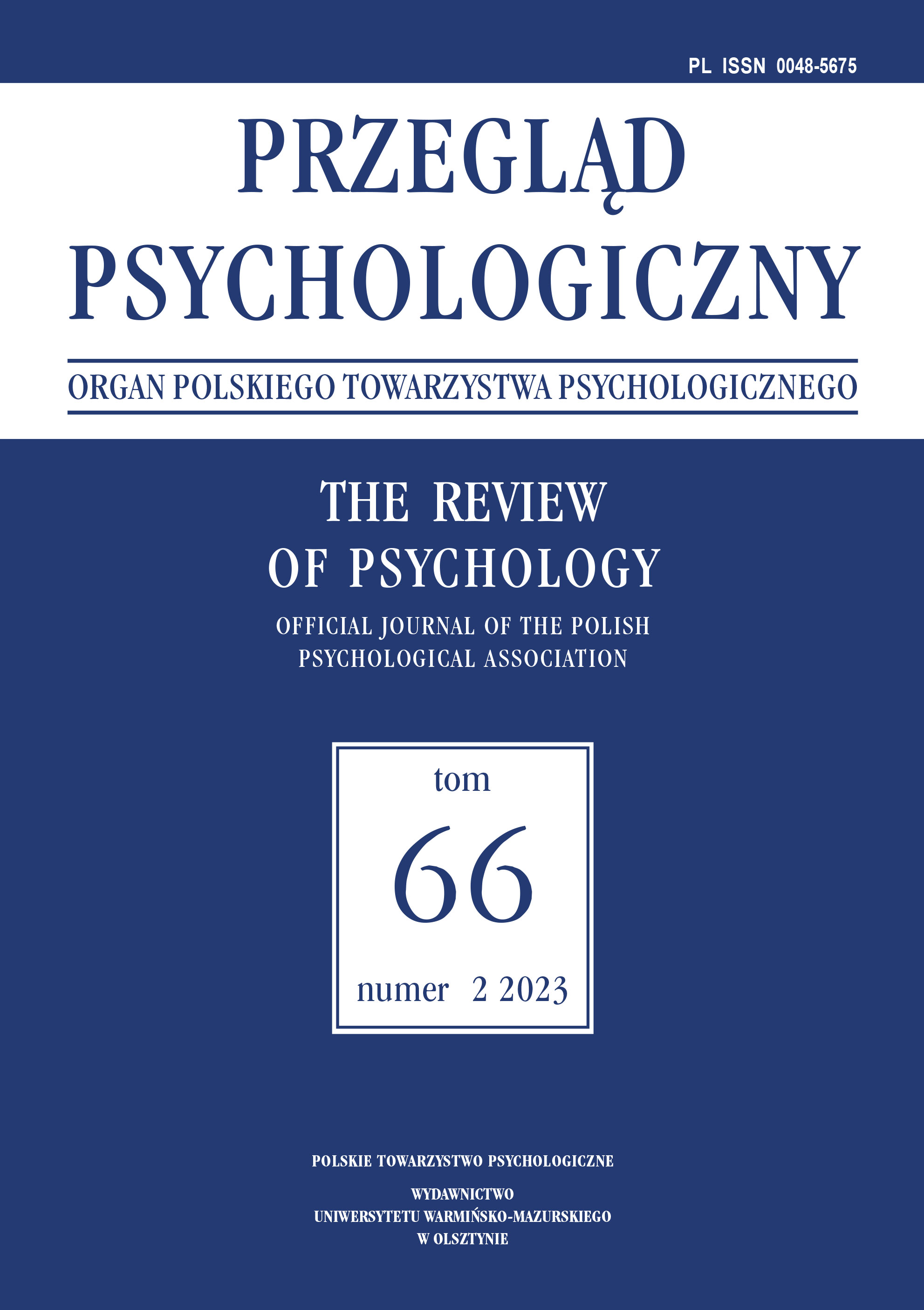 COVID-19 Pandemic and Pollution
of the Environment – Threat Perception, Willingness to Incur Economic Costs, Psychological Resources, and Behaviors Cover Image