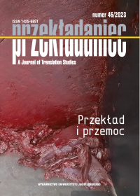 Poetry and Translation Against Violence (W.H. Auden – Józef Wittlin – Stanisław Barańczak) Cover Image