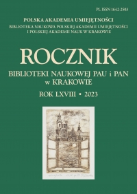 MANUSCRIPTS RELATED TO JAN MATEJKO IN THE SCIENTIFIC LIBRARY OF THE PAAS AND PAS COLLECTION Cover Image