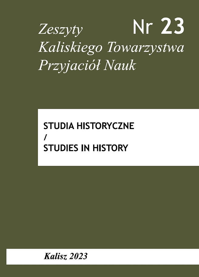 NATIONAL SCIENTIFIC CONFERENCE "BIOGRAPHY IN A REGIONAL PERSPECTIVE" KALISZ, JUNE 15-16, 2023 Cover Image