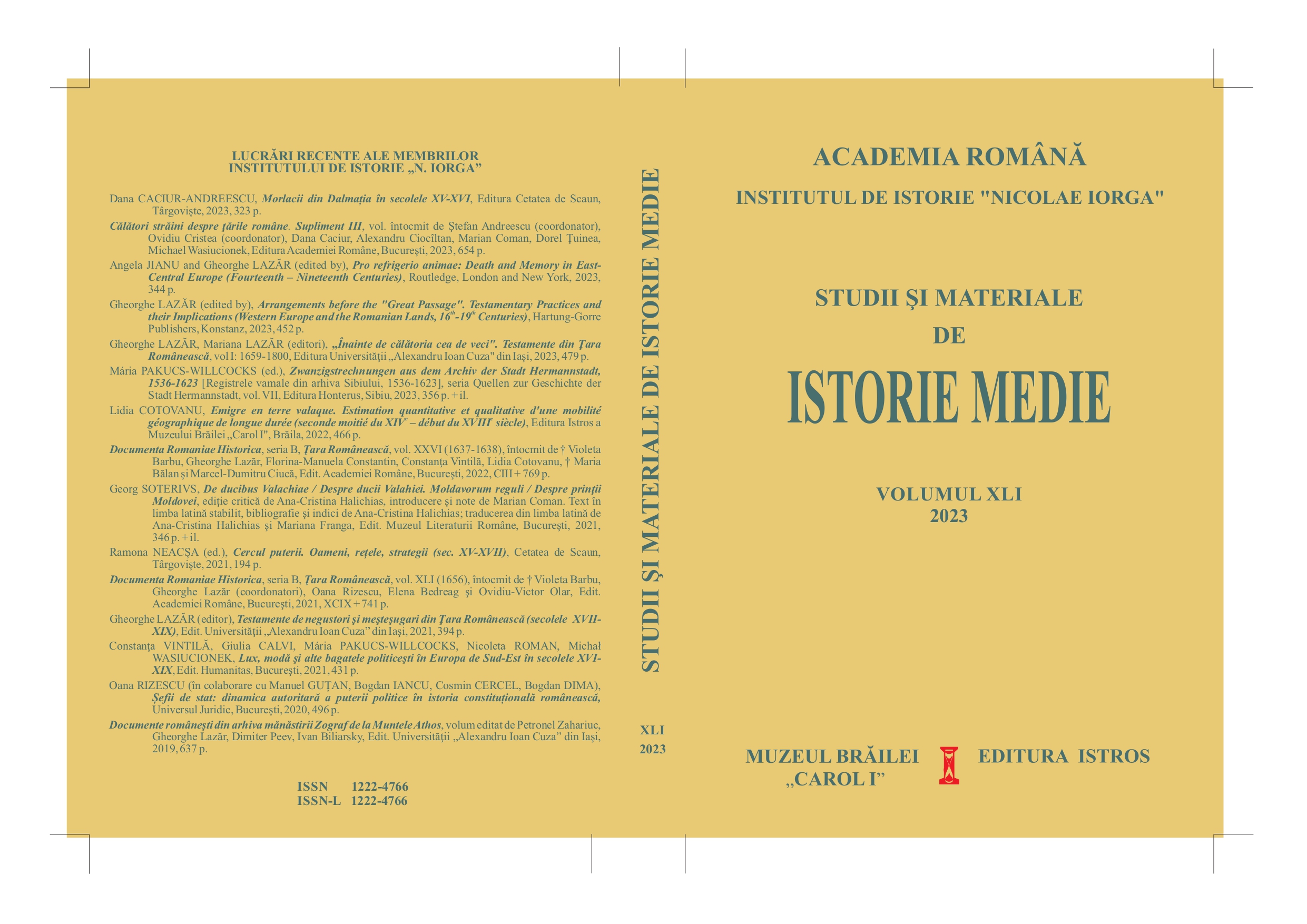 From Metropolitan Anastasie Crimca to Prince Matthew Basarab. Displays of anti-Greek Sentiments in Wallachia and Moldavia Cover Image