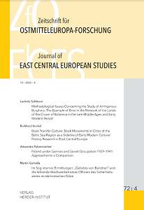 Methodological Issues Concerning the Study of Armigerous Burghers: The Example of Brno in the Network of the Lands of the Crown of Bohemia in the Late Middle Ages and Early Modern Period