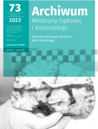 Analysis of cases of suicide by self-immolation in the post-mortem material of the Department
of Forensic Medicine in Cracow