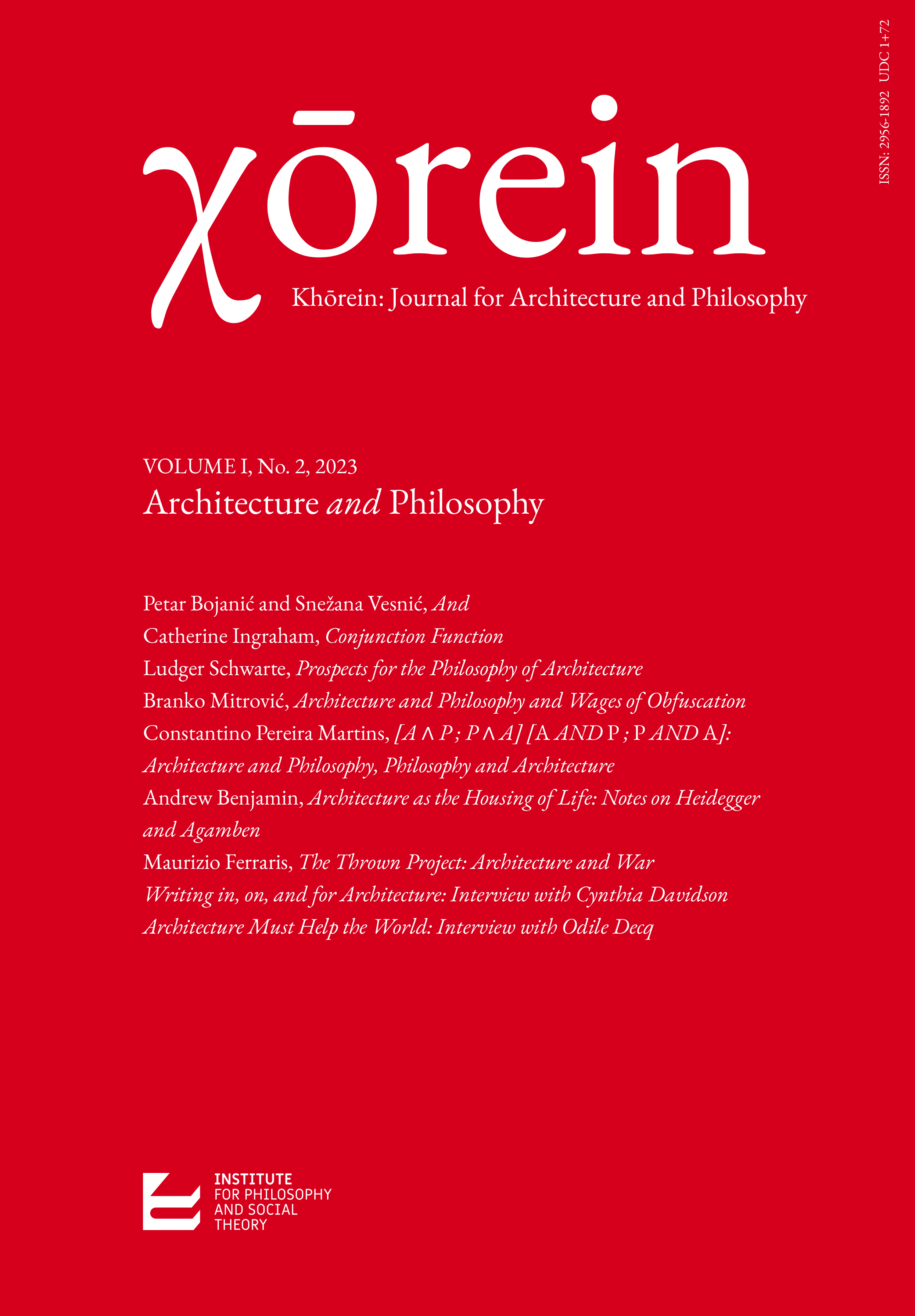 Architecture as the Housing of Life: Notes on Heidegger and Agamben Cover Image