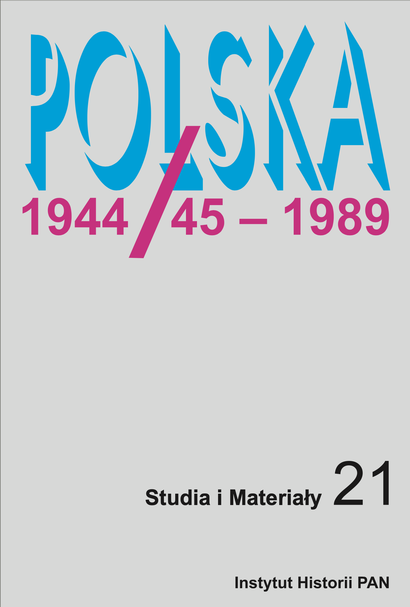 Conspiracy in Poland, 1956–1970. An Attempt at Characterisation Cover Image