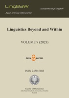 Methodology for conducting linguistic research into visual impairment: Challenges and recommendations Cover Image