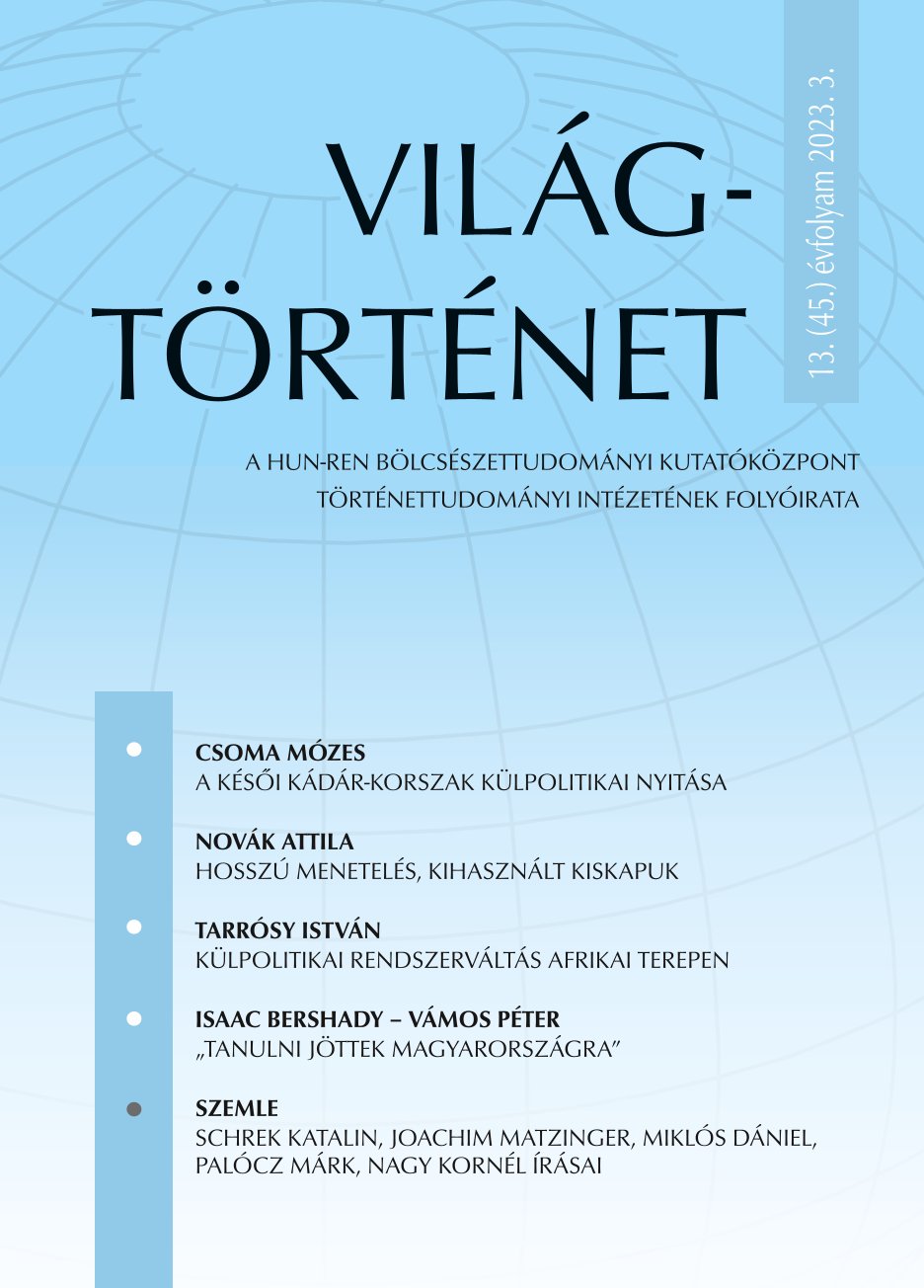 Külpolitikai rendszerváltás afrikai terepen. Kapcsolatok a Dél-afrikai Köztársasággal az 1980–1990-es években