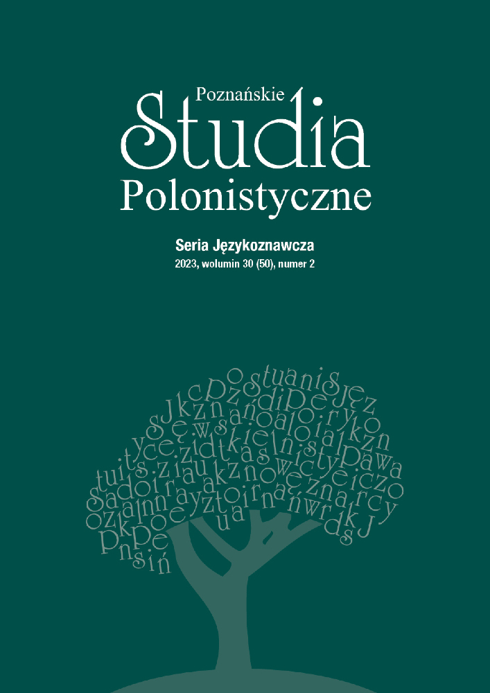 Polish Derivational Neologisms in Obserwatorium Językowe Uniwersytetu
Warszawskiego (Language Observatory of University of Warsaw) (on the Basis of
Entries Compiled to the End of February 2022). Part I: Substantival Derivatives Cover Image